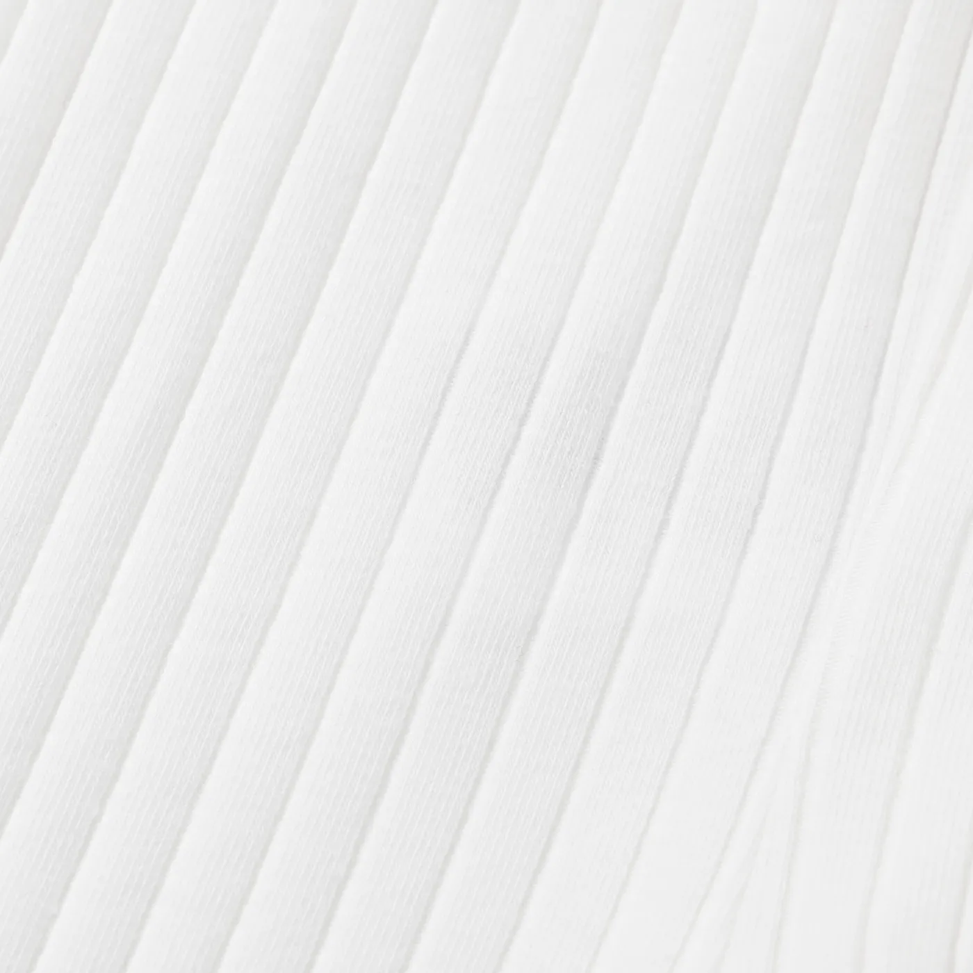 Baby Girl 95% Cotton Ribbed Solid Pants Leggings White image 5