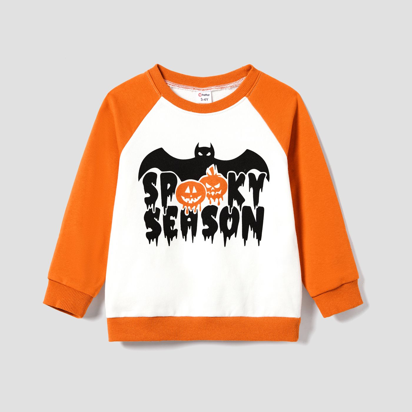 

Halloween Family Matching Pumpkin & Bat Print Tops