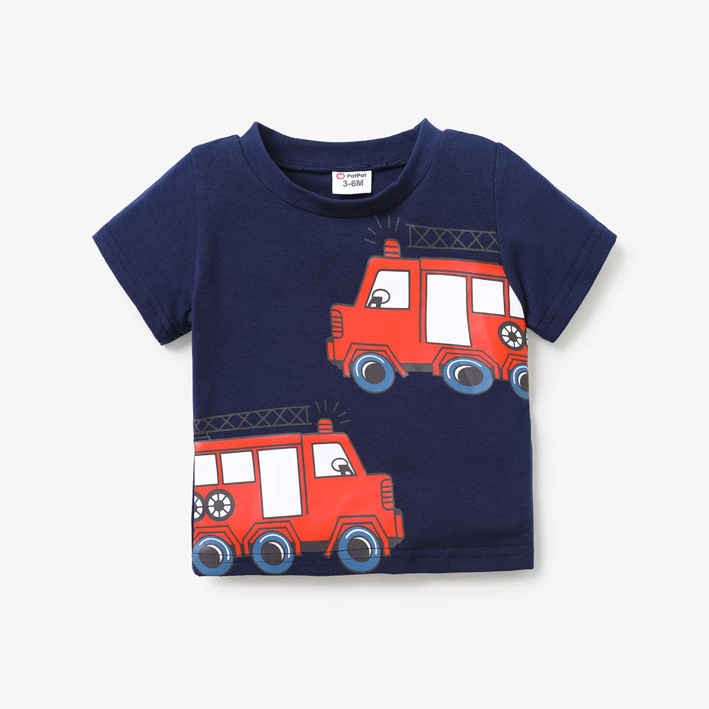 Baby Boy Vehicle Print Short-sleeve Tee