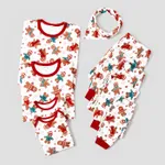 Christmas Family Matching Cartoon Gingerbread Man Allover Print  Pajamas Sets (Flame Resistant)  image 4