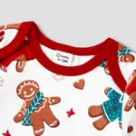 Christmas Family Matching Cartoon Gingerbread Man Allover Print  Pajamas Sets (Flame Resistant)  image 5