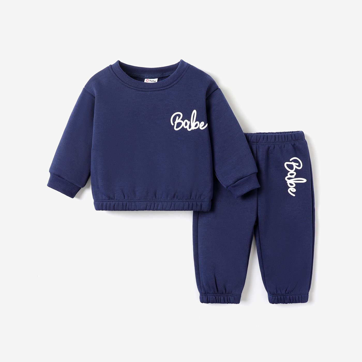 2PCS Baby Boy / Girl Solid Color Casual Set
