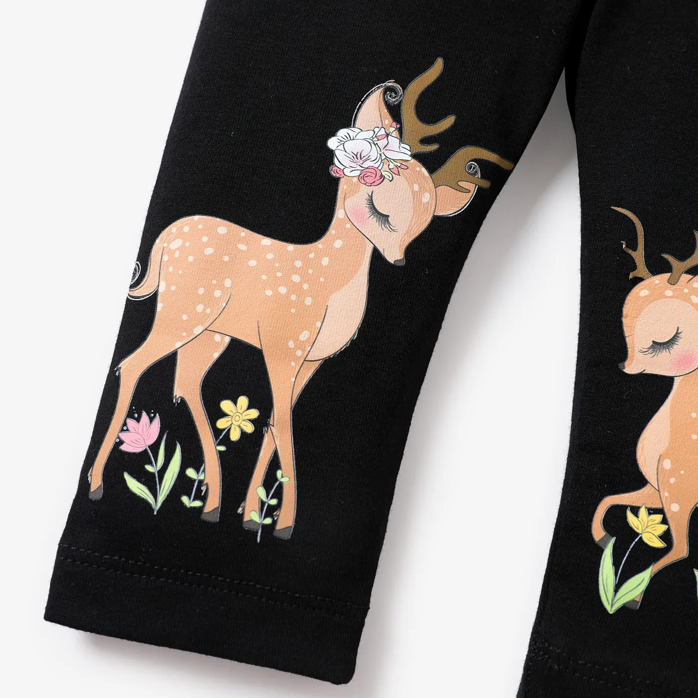 Baby Girl Holiday Elk Print Leggings  image 3