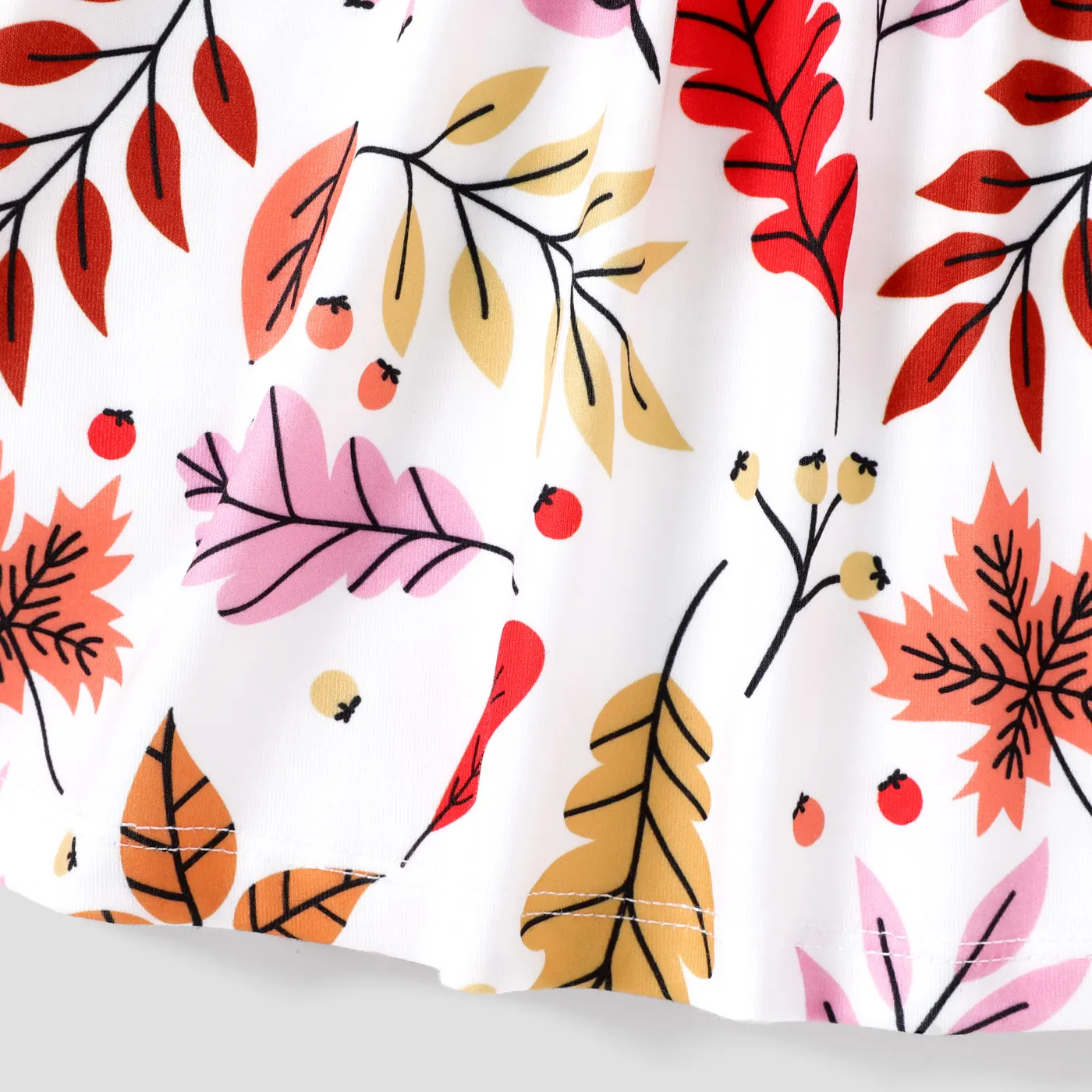  2PCS Toddler Girl Sweet Button Design  Jacket /Plant Floral Dress  Ginger image 6