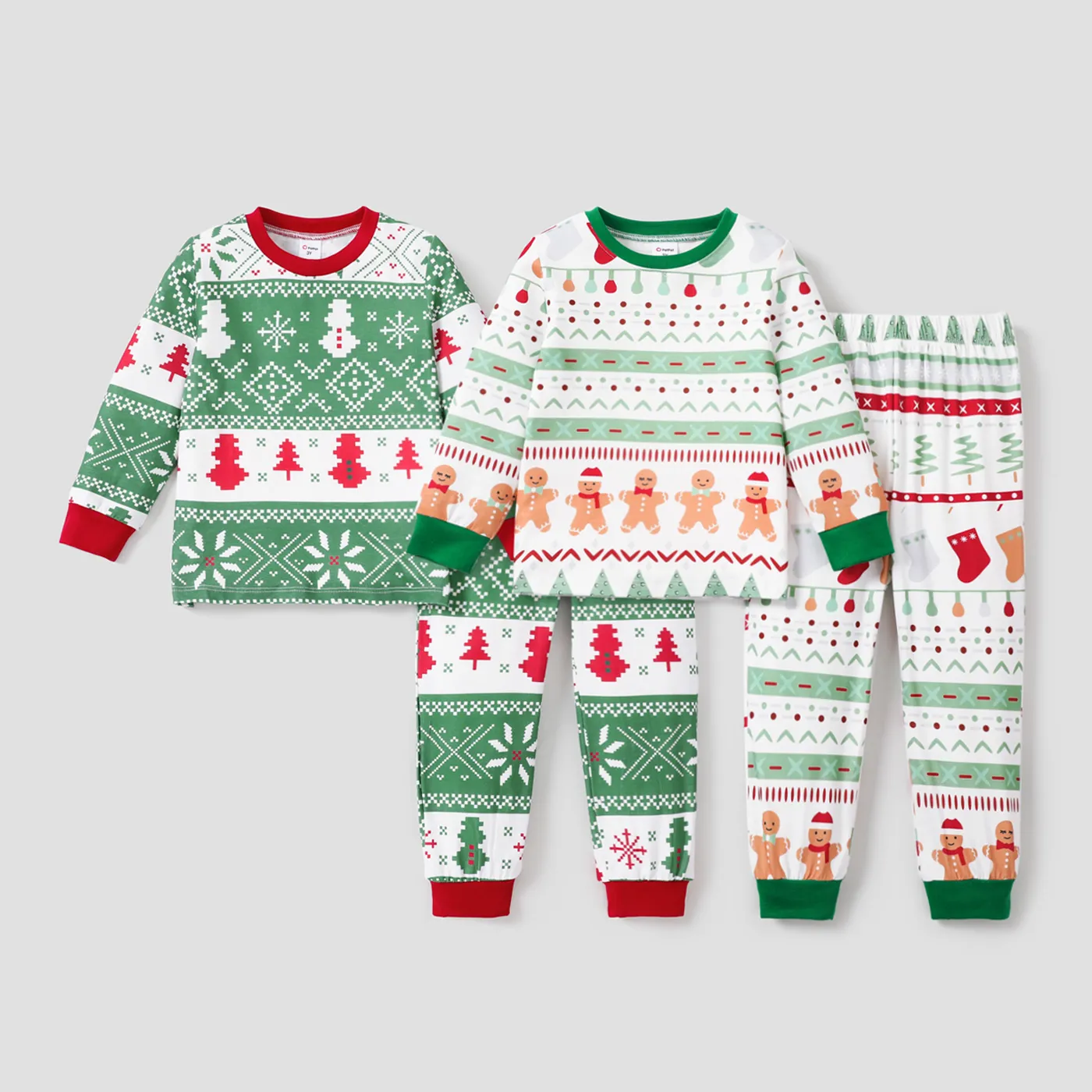 2pcs Kid/Toddler Girl/Boy Christmas Print Pajama Set