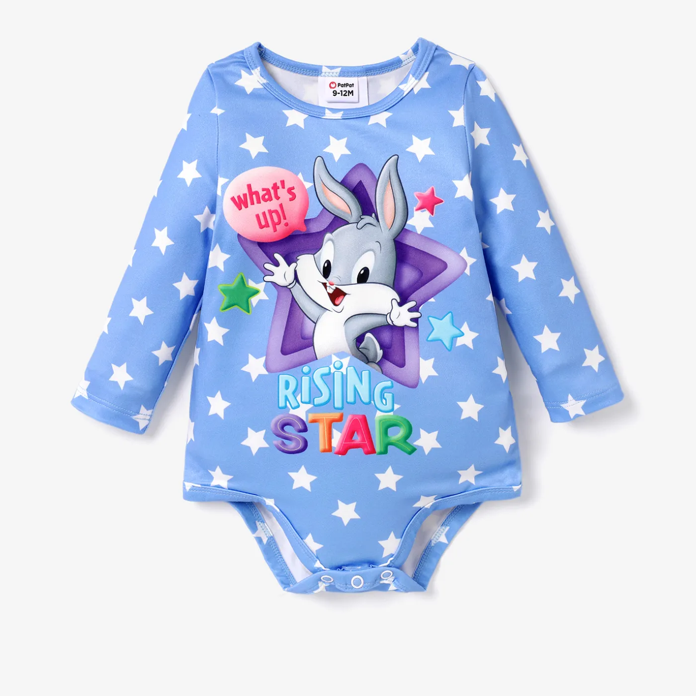 Looney Tunes Baby Boy/Girl Character Print Long-sleeve Bodysuit Blue image 5
