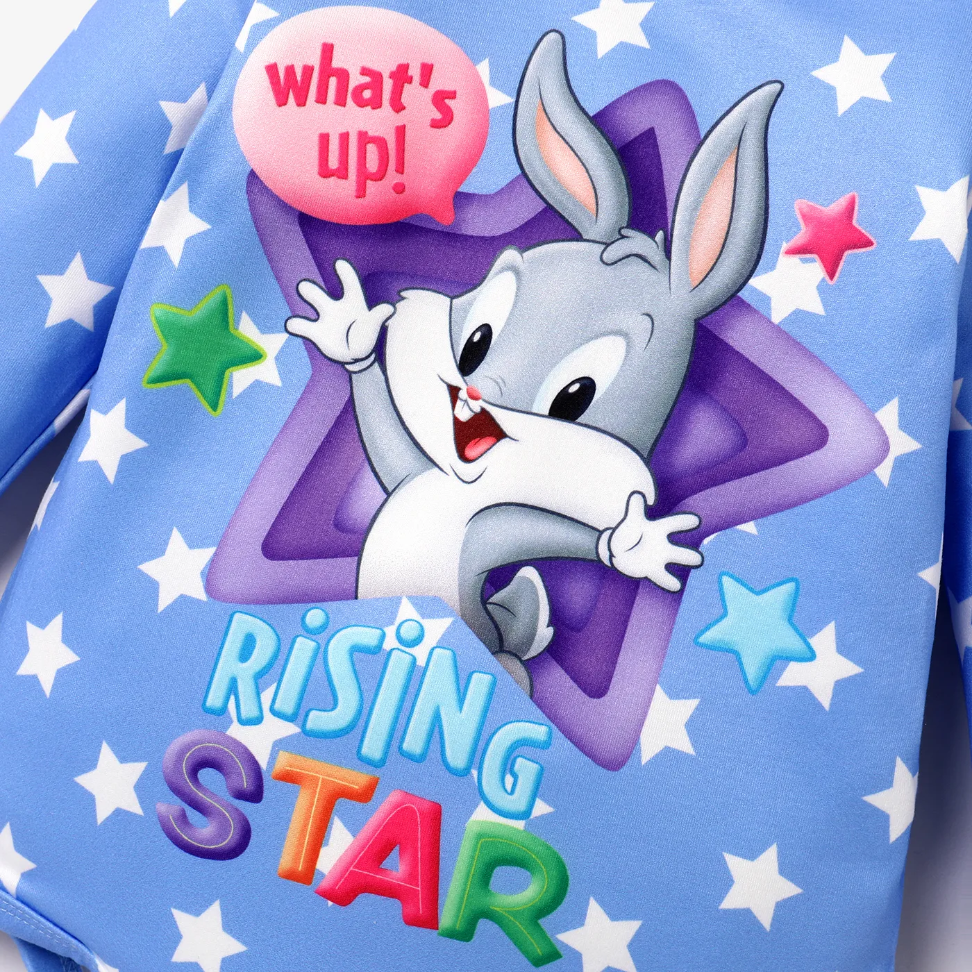 Looney Tunes Baby Boy/Girl Character Print Long-sleeve Bodysuit Blue image 3
