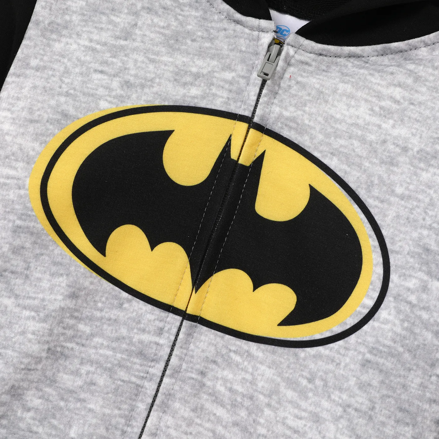 Justice League Toddler Boy Character Print Long-sleeve Hooded Jacket Grey image 3