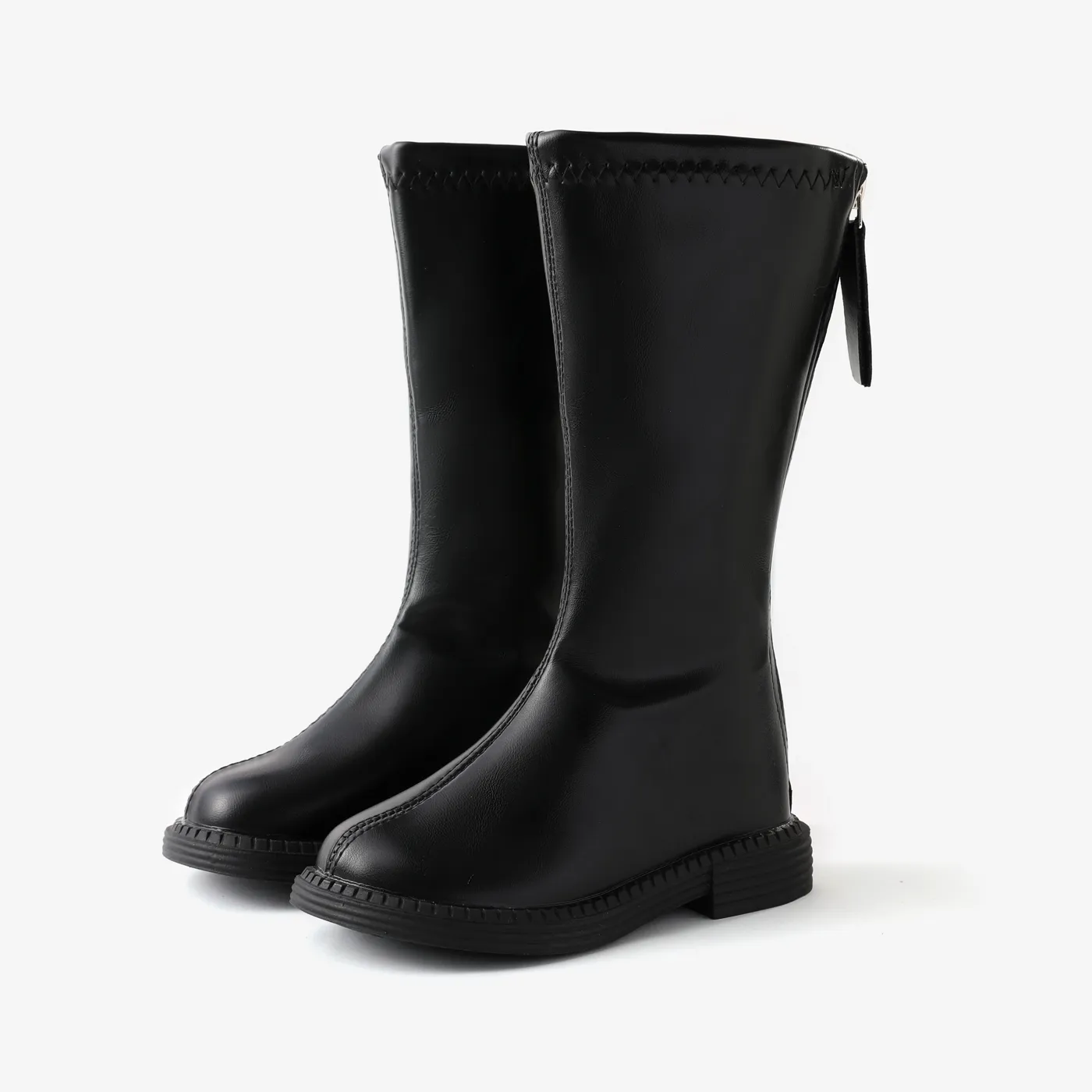 Kids Basic Zipper Knee High Boots Riding Boots