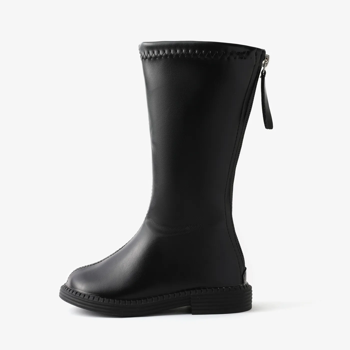 Kids Basic Zipper Knee High Boots Riding Boots  image 2