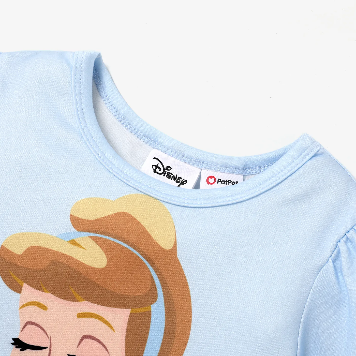 Disney Princess Toddler Girl 2pcs Character Print Peplum Tee and Mesh Bowknot Allover Print Pants Set  image 5