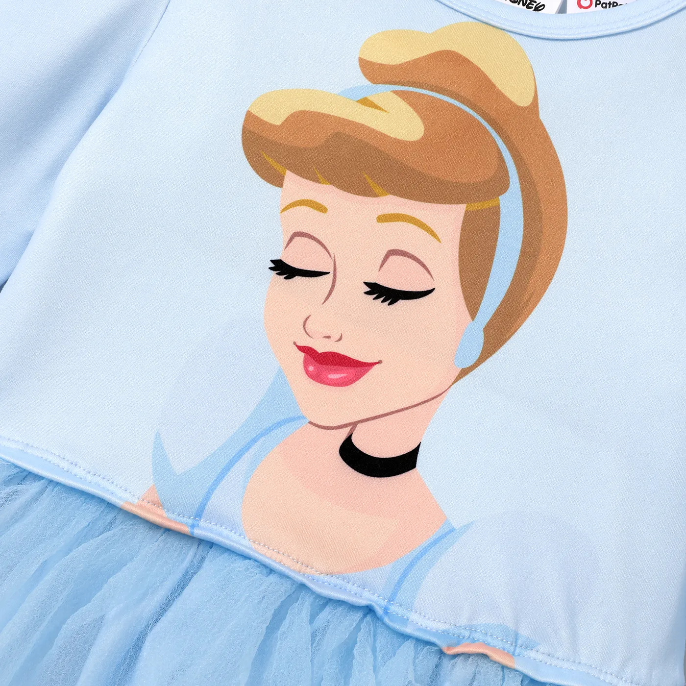 Disney Princess Toddler Girl 2pcs Character Print Peplum Tee and Mesh Bowknot Allover Print Pants Set  image 3