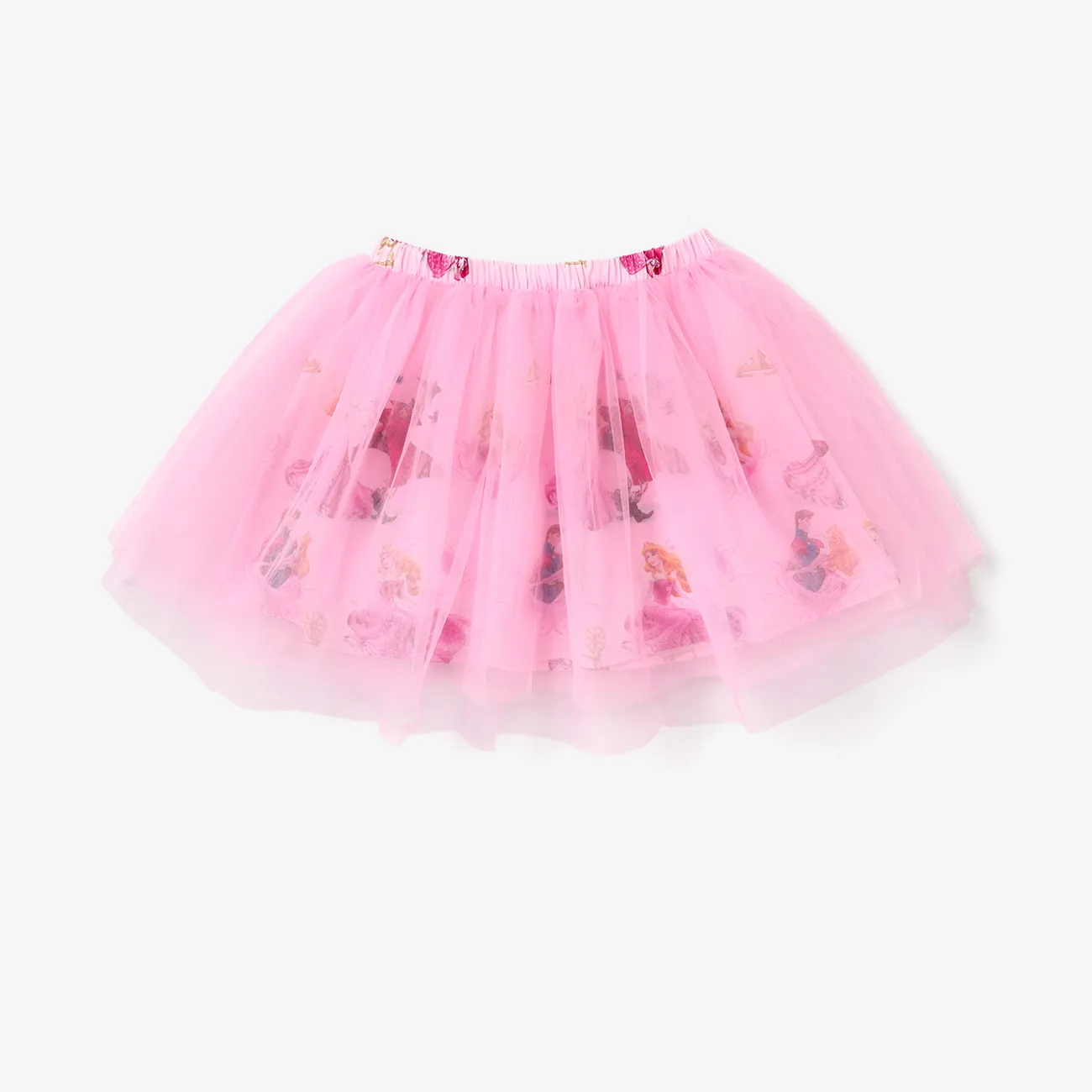 Disney Princess Toddler Girl Mesh Tutu Short Skirt Pink big image 1