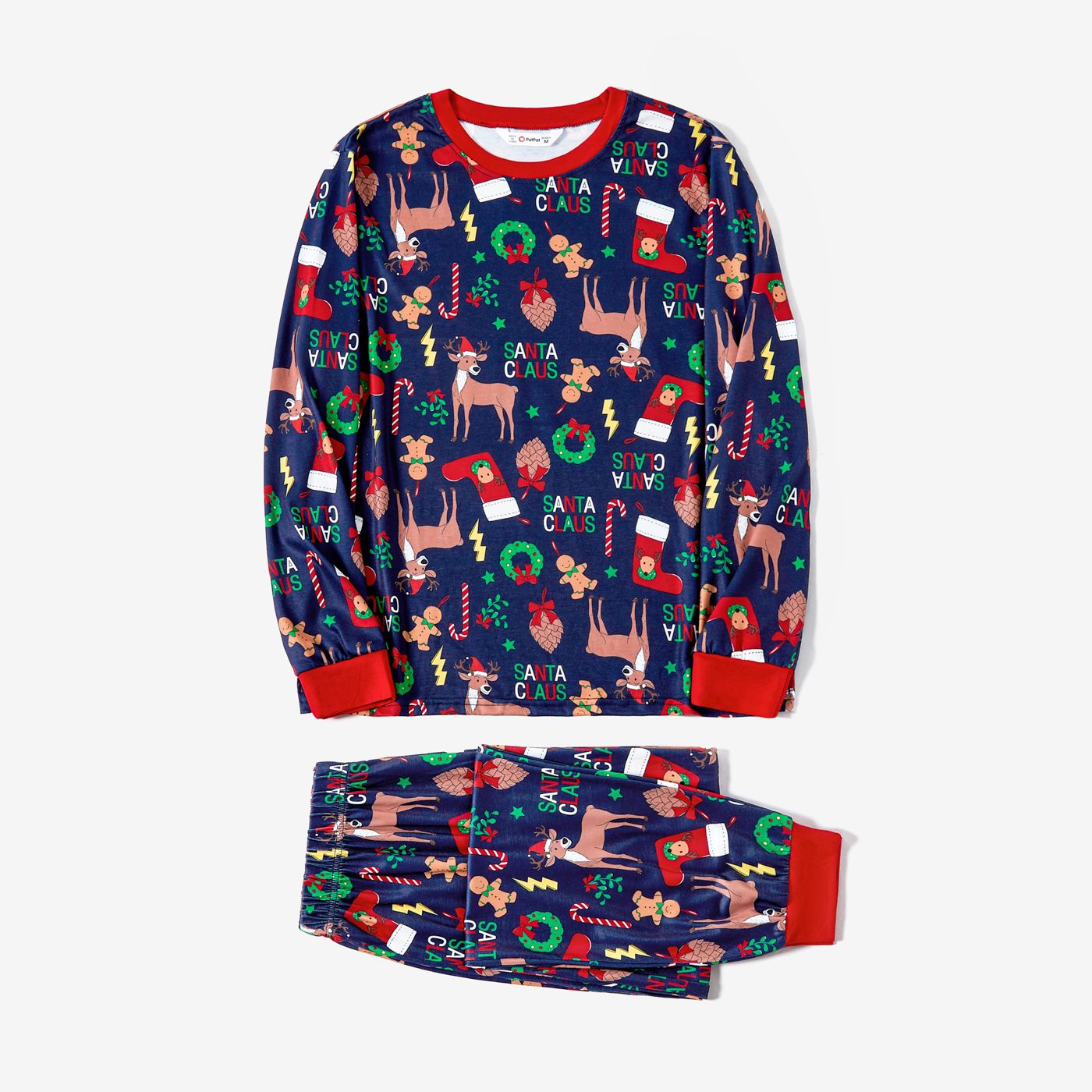 

Christmas Family Matching Festival Theme All-over Print Long-sleeve Pajamas Sets(Flame resistant)