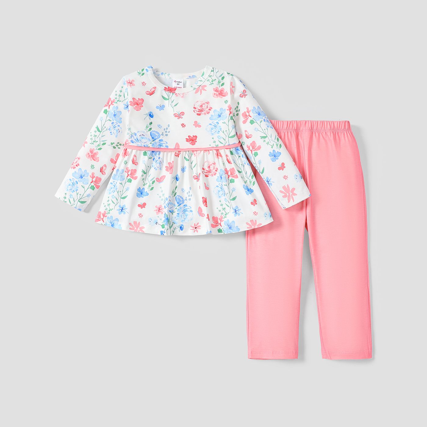 2PCS Toddler Girl Pretty Design Casual Pajama Set