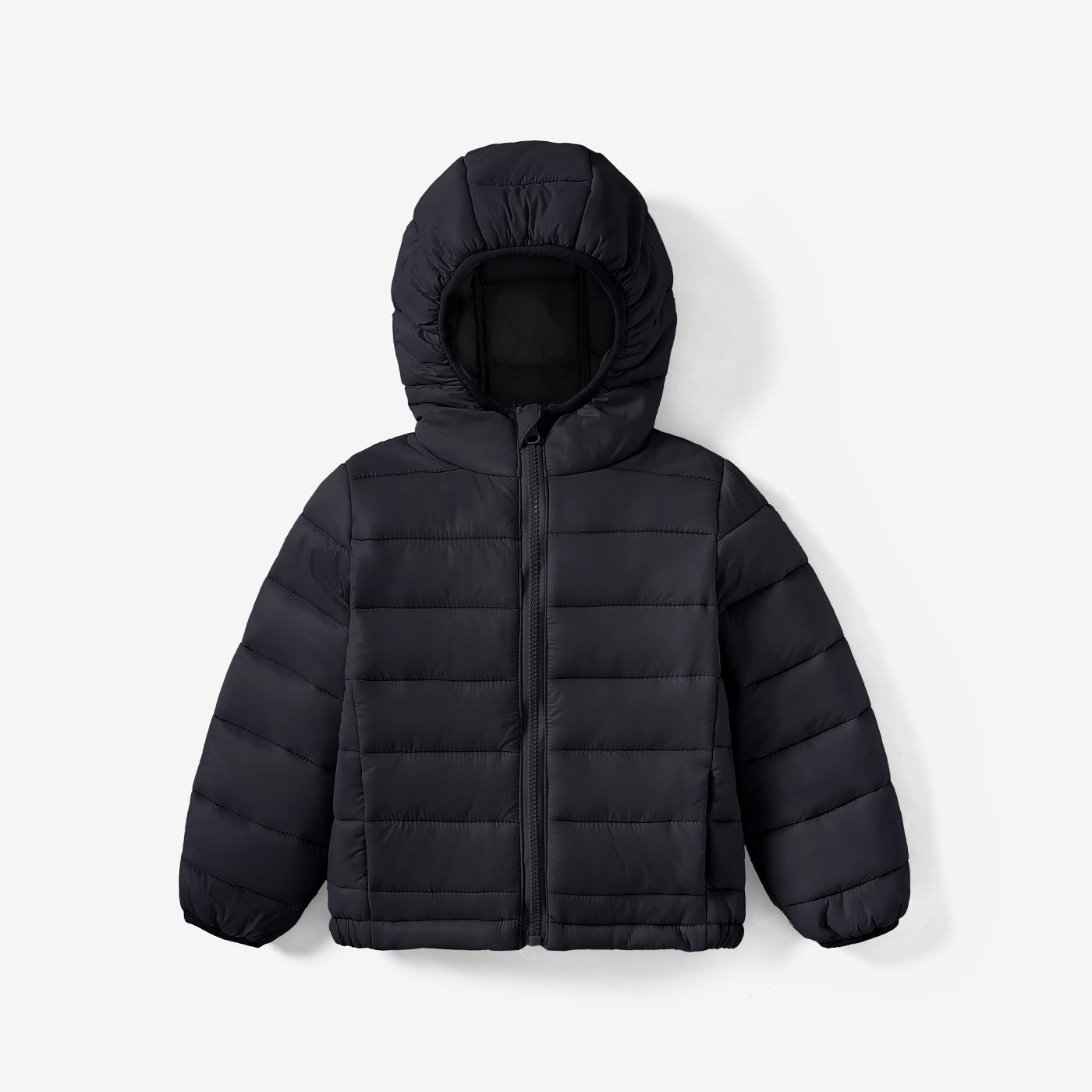 Kid Boy/Kid Girl Lightweight Zipper Solid Hooded Coat