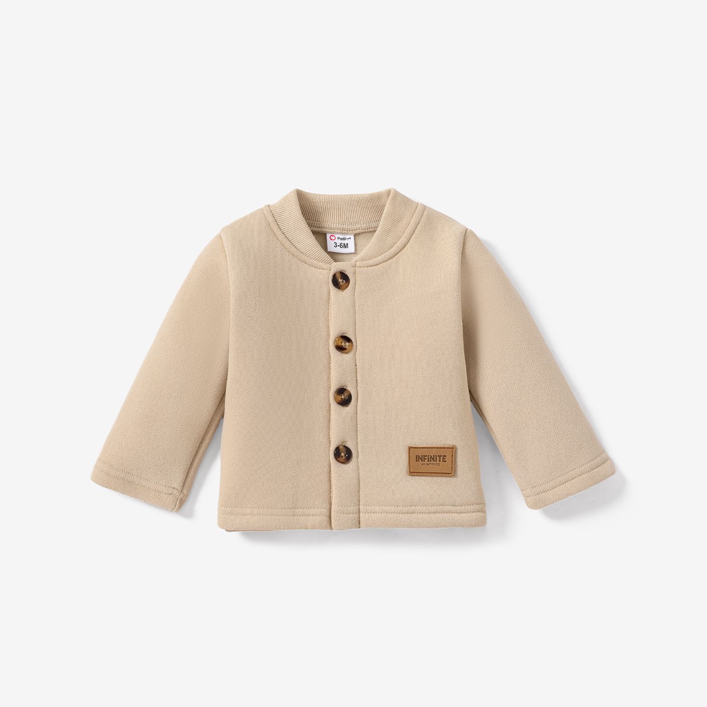 

Baby Boy/Girl Solid Color Casual Long Sleeve Cardigan/Tee