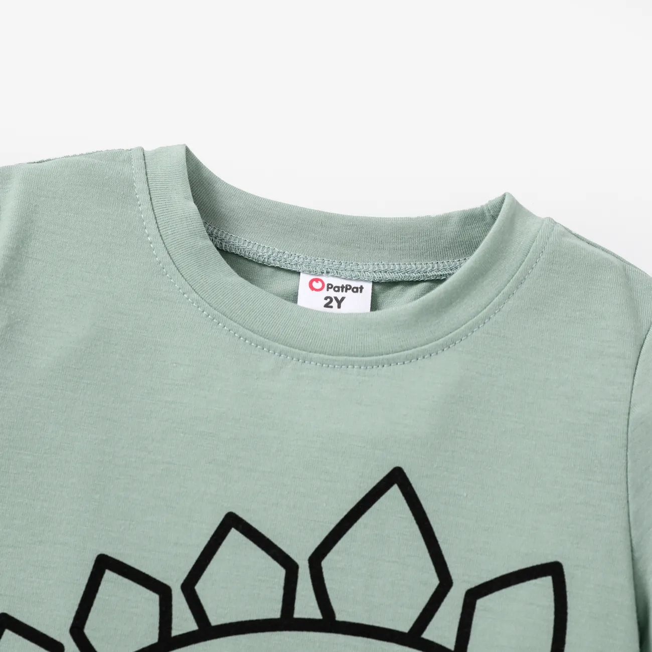 Kleinkinder Jungen Kindlich Löwe Kurzärmelig T-Shirts grau Grün big image 1