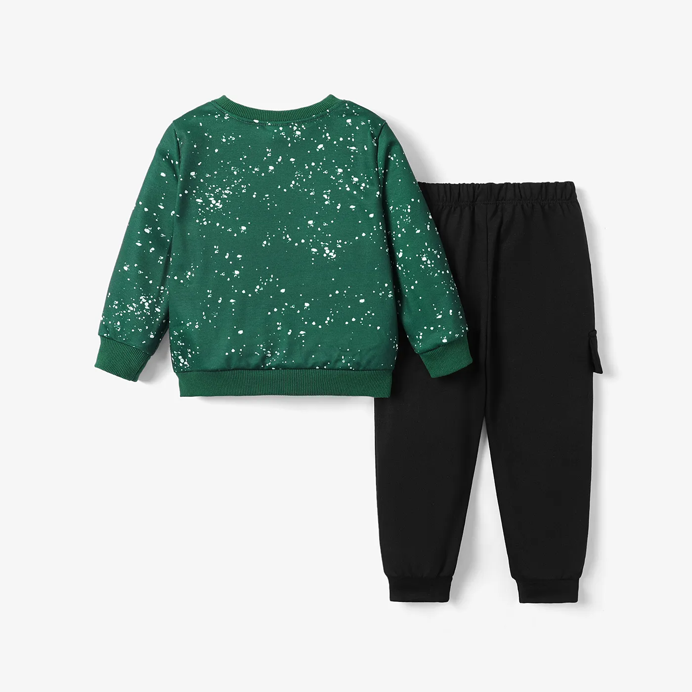 2PCS Toddler Boy Childlike Design Christmas Top/ Pant Set   image 3