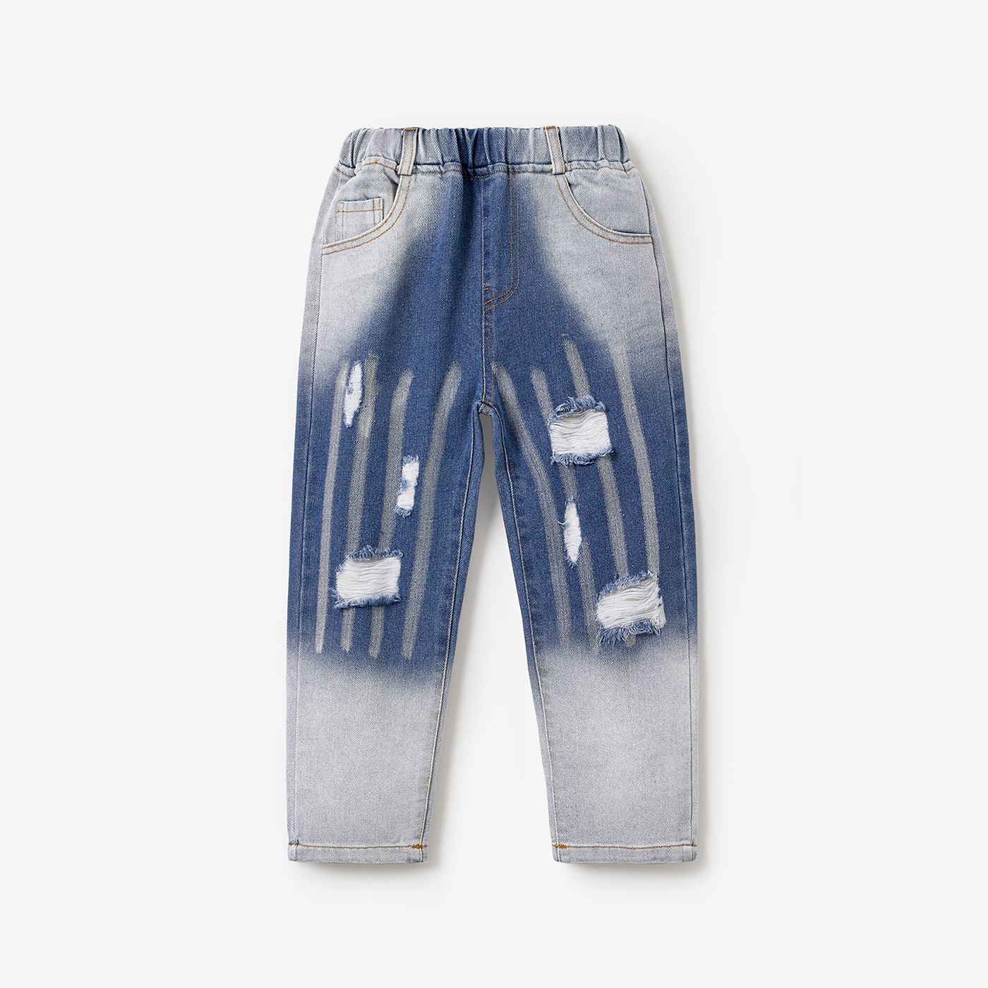 Kid Boy/Girl Gradual Change Casual Denim Hole Jeans