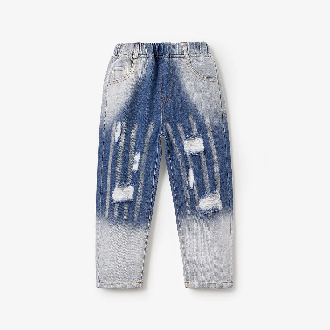Kid Boy/Girl Gradual Change Casual Denim Hole Jeans 