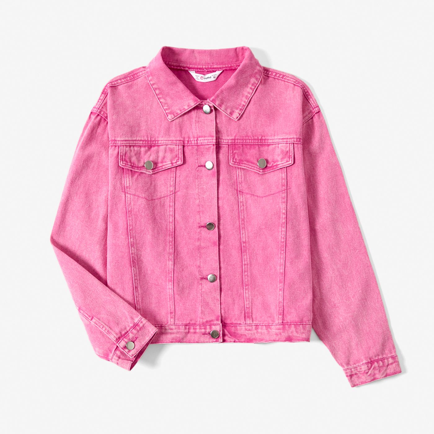 

Mommy and Me Sweet Pink Long-sleeve Cotton Denim Jackets Tops