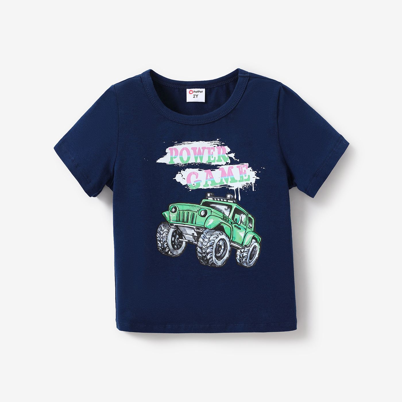 

Toddler Boy Car & Letter Print Short-sleeve Tee