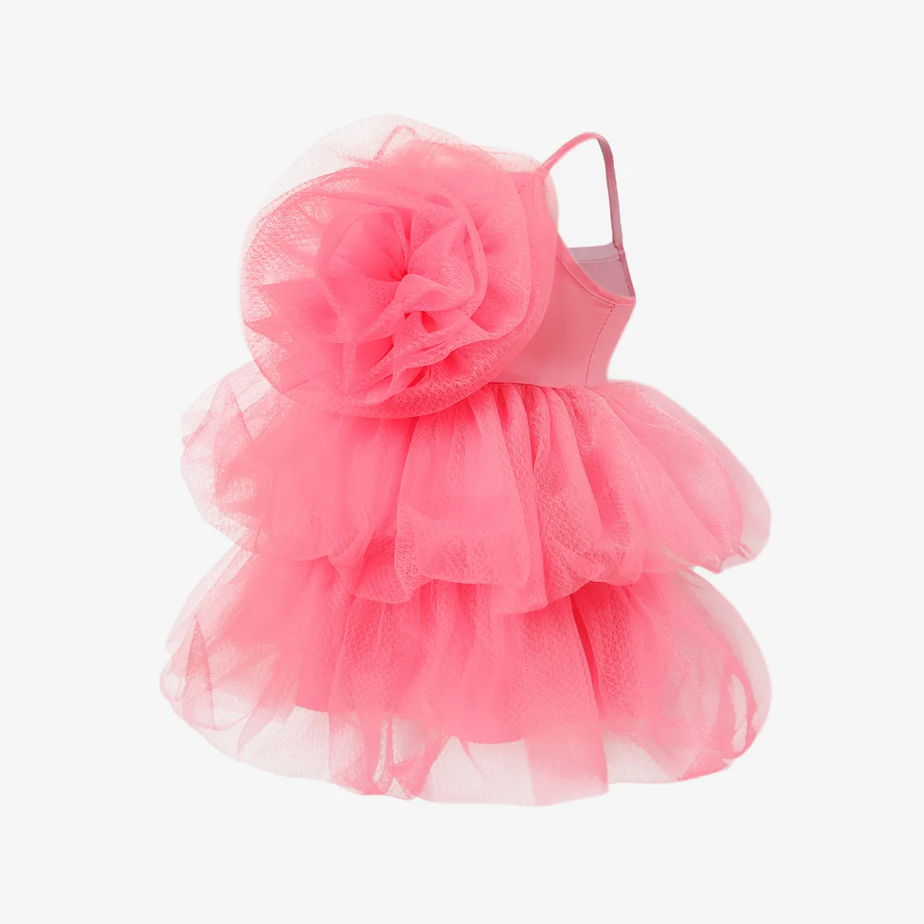 小童 女 立體造型 甜美 連衣裙 粉色 big image 1