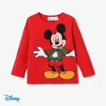 Disney Mickey and Friends Christmas Toddler Boy Character Print Sweatshirt/Colorblock Vest/Trousers Red