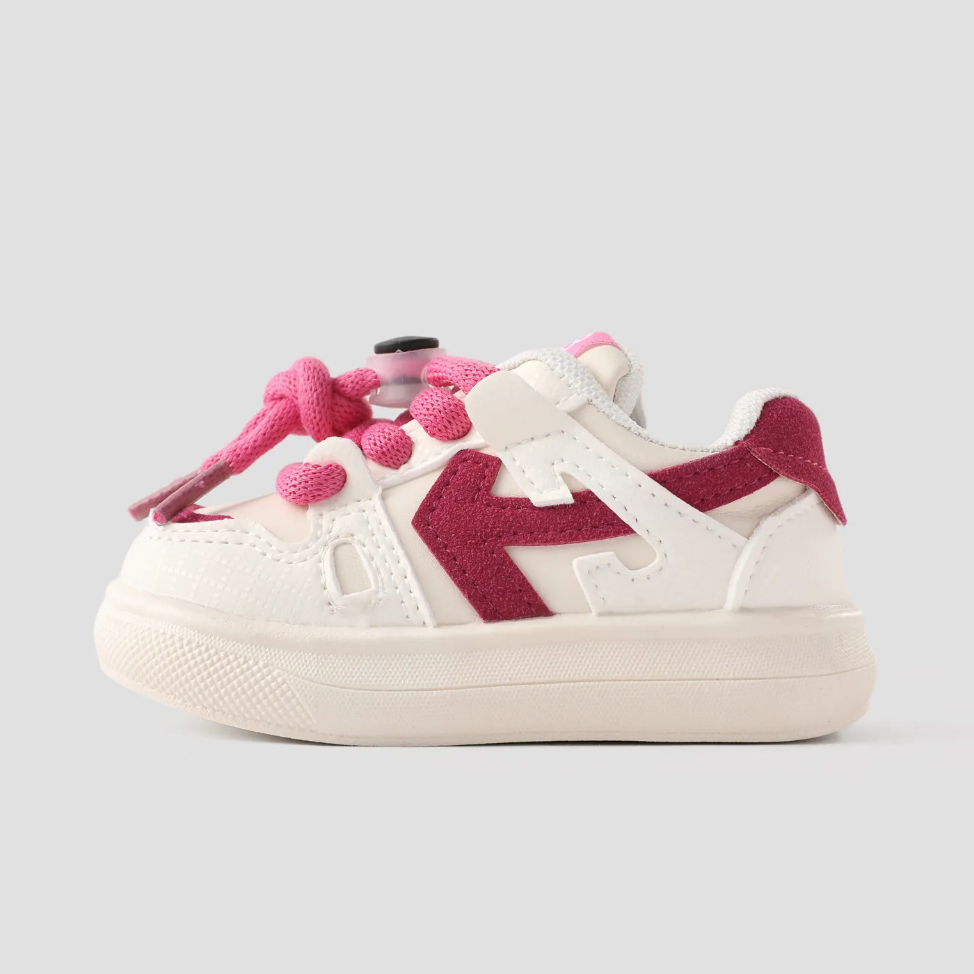 Toddler and Kids Color-block Geometric Pattern Casual Shoes Pink image 3