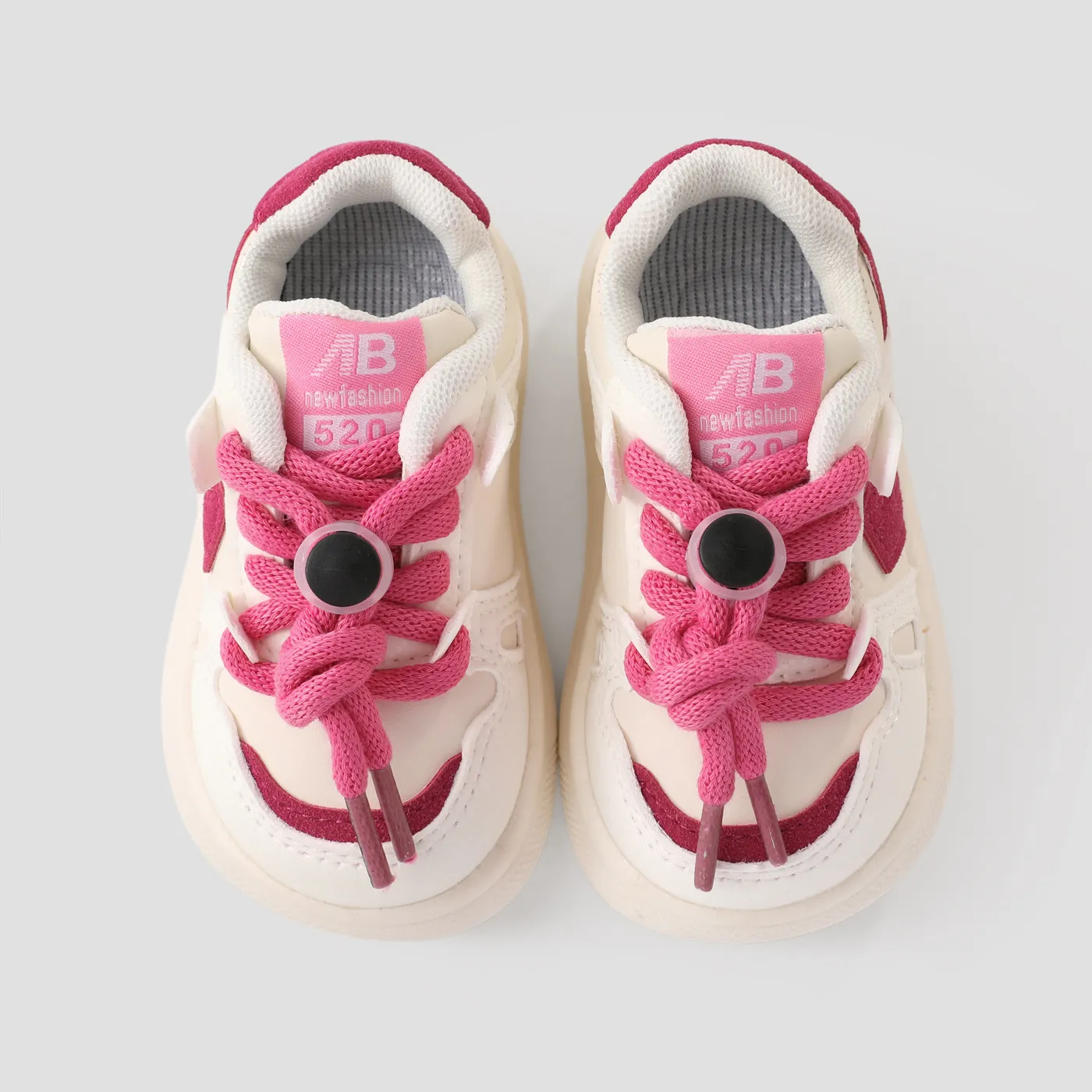 Toddler and Kids Color-block Geometric Pattern Casual Shoes Pink image 2