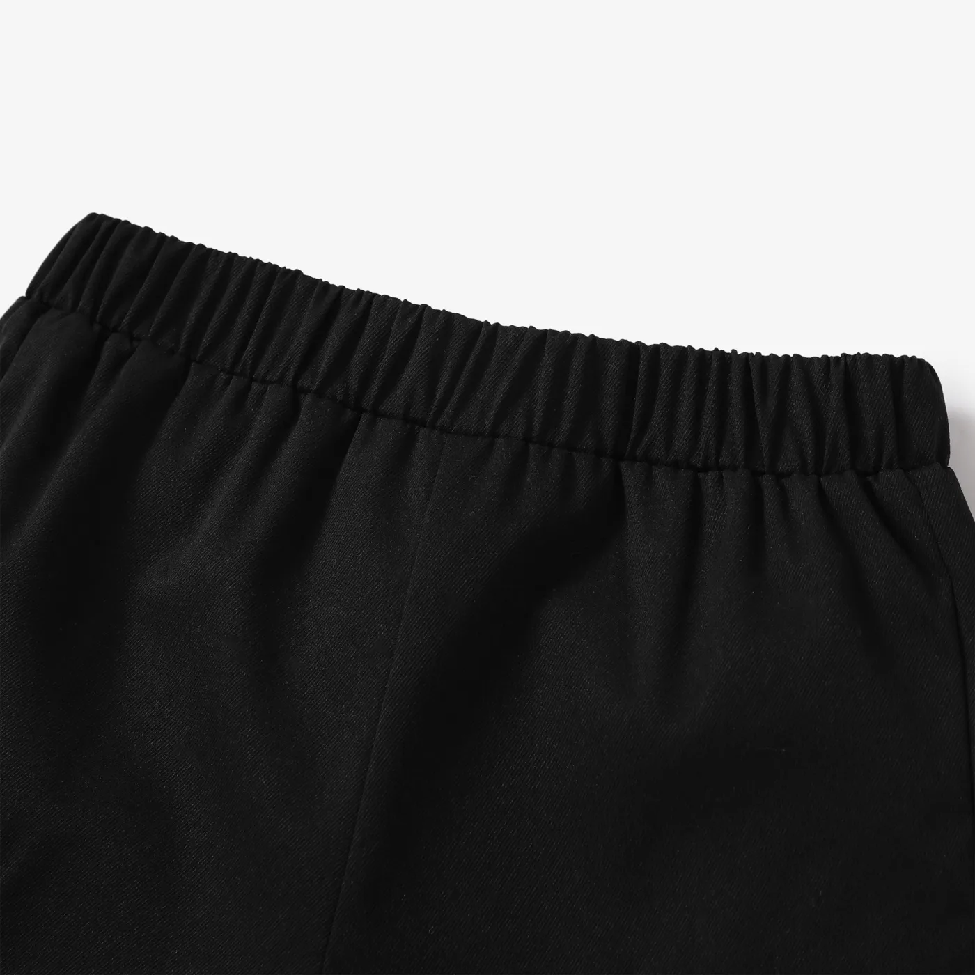 Kid Boy Solid Color Pocket Design Elasticized Shorts  big image 10