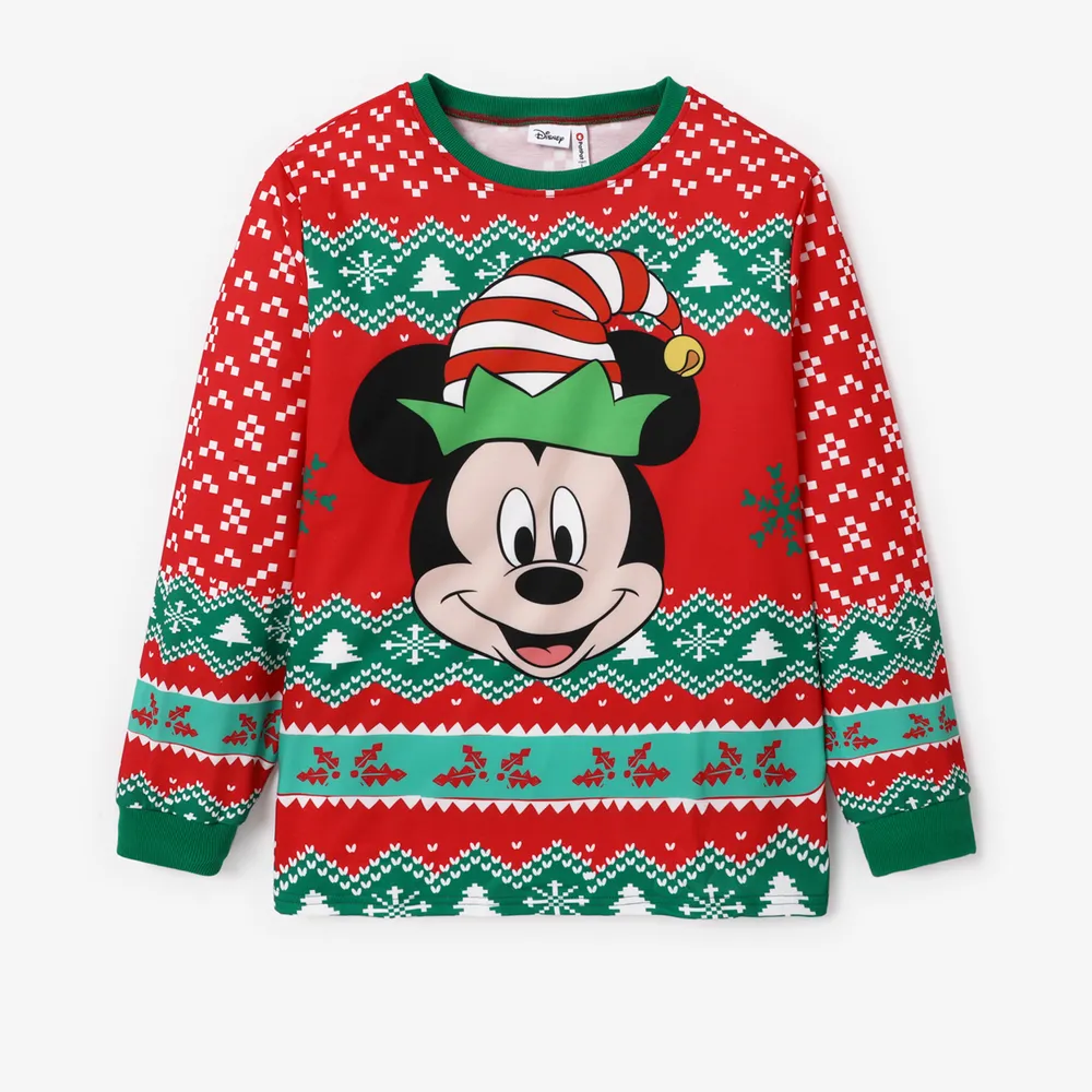 Disney Mickey and Friends Christmas Family Matching Character Print Long-sleeve Tops big image 21