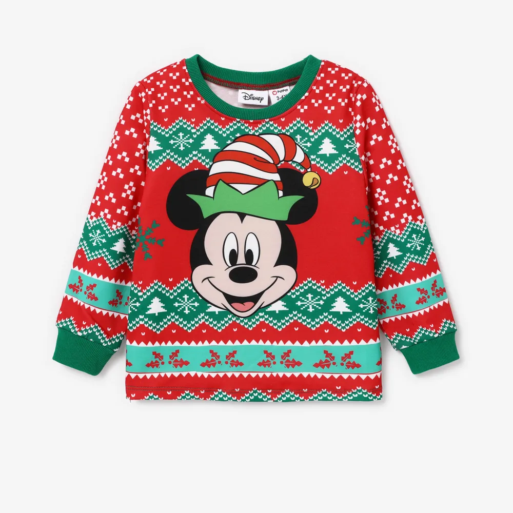 Disney Mickey and Friends Christmas Family Matching Character Print Long-sleeve Tops  big image 6