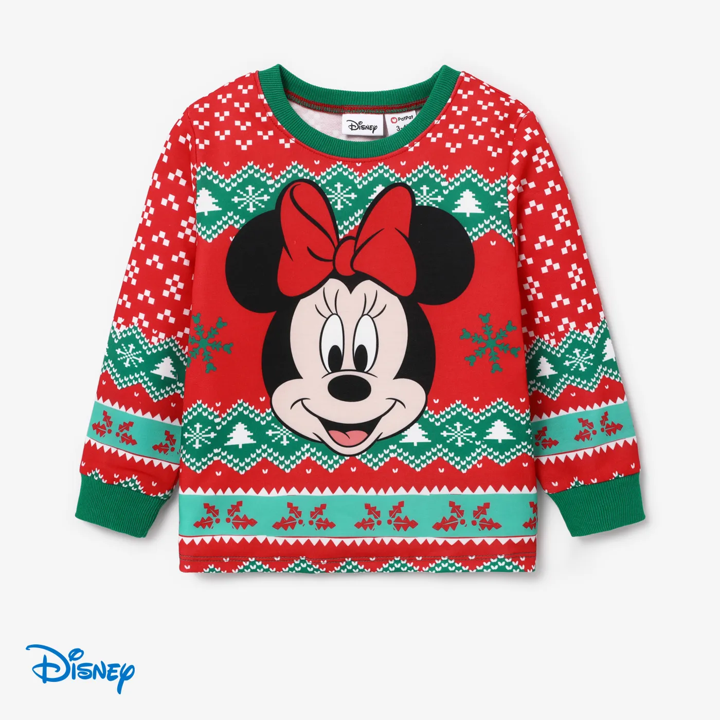 Disney Mickey and Friends Christmas Family Matching Character Print Long-sleeve Tops  big image 8