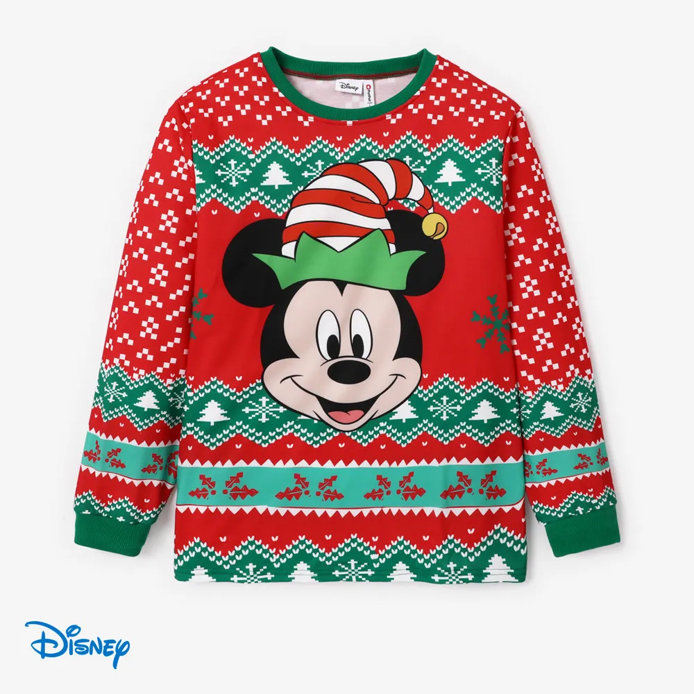 Disney Mickey and Friends Christmas Family Matching Character Print Long-sleeve Tops big image 17