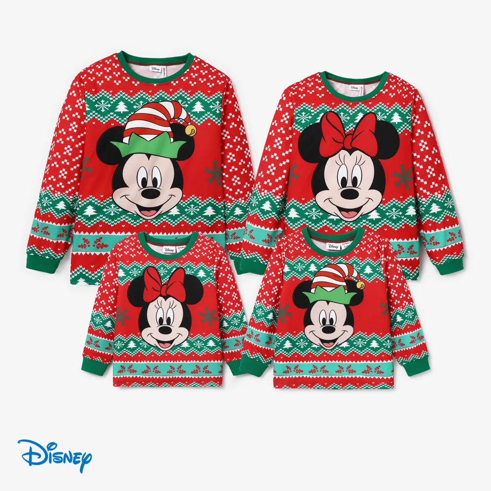 Disney Mickey and Friends Christmas Family Matching Character Print Long-sleeve Tops  big image 7