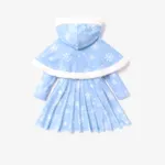 Disney Princess Toddler Girl Naia™ Character Print Long-sleeve Dress and Hooded Allover Snowflake Print Cloak Set  image 3