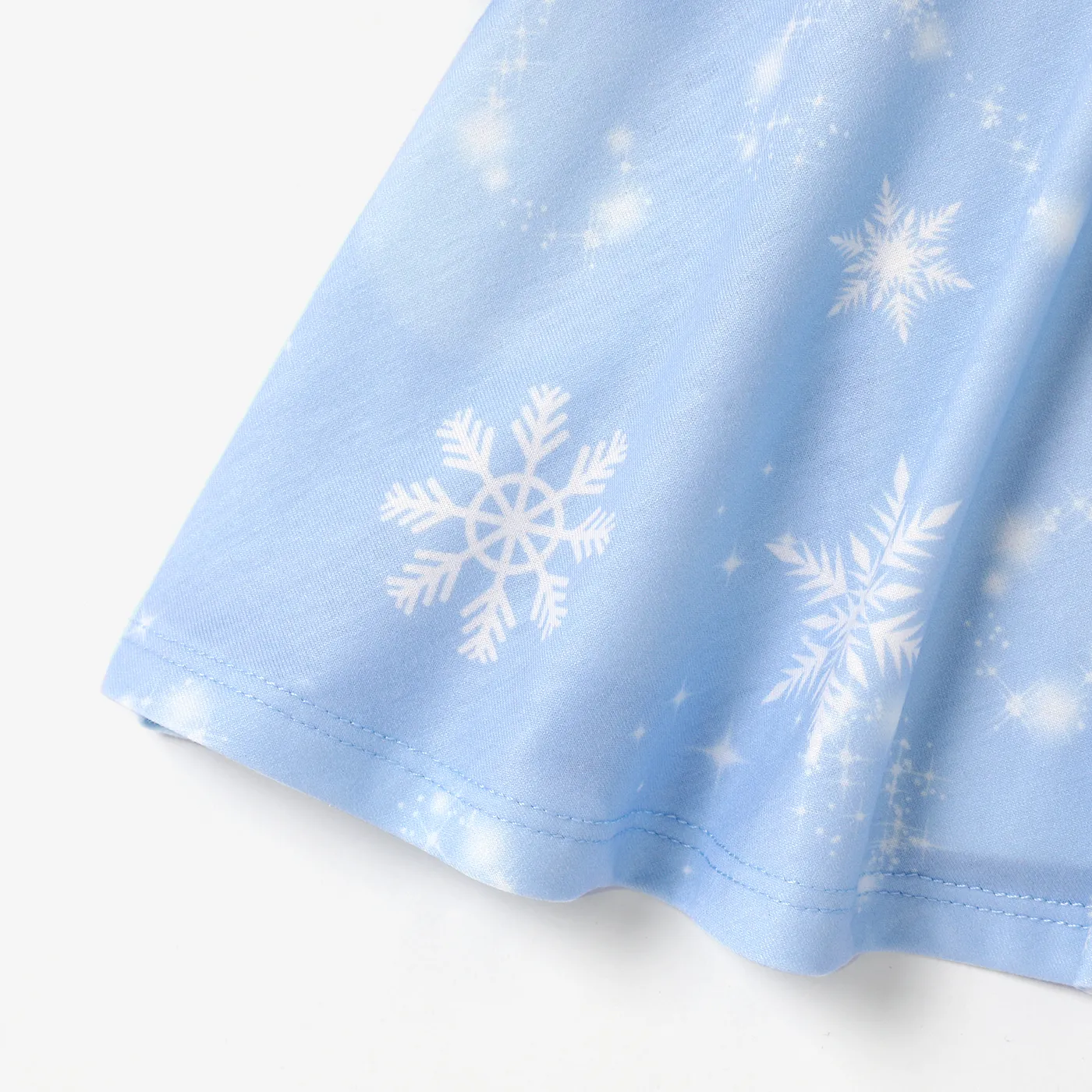 Disney Princess Toddler Girl Naia™ Character Print Long-sleeve Dress and Hooded Allover Snowflake Print Cloak Set  image 5