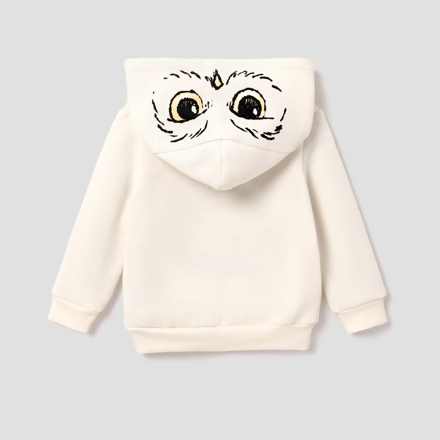 Harry Potter Toddler Boy Owl Character Print Oversized Fleece Hoodies  Apricot image 5