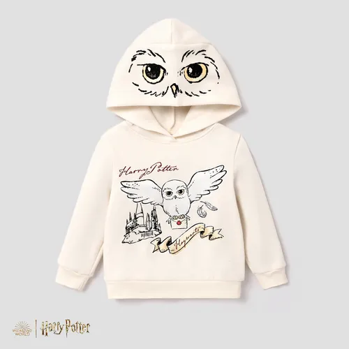 Harry Potter Toddler Boy Owl Character Print Oversized Fleece Hoodies 