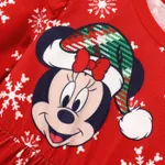Disney Mickey and Friends Christmas Toddler Girl 2pcs Naia™ Character Print Peplum Long-sleeve Tee and Plaid Pants Set  image 3