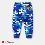 Justice League Toddler Boy Super Heroes Logo Print Camouflage Pant Deep Blue