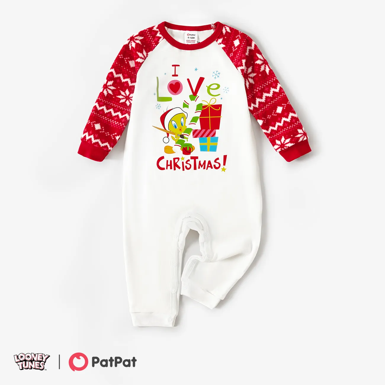 Looney Tunes Family Matching Christmas Character Print Pajamas Sets(Flame resistant) big image 1