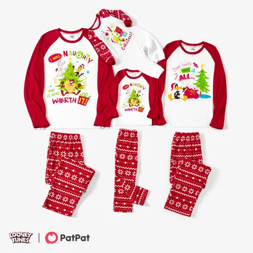 Looney Tunes Family Matching Christmas Character Print Pajamas Sets(Flame resistant)