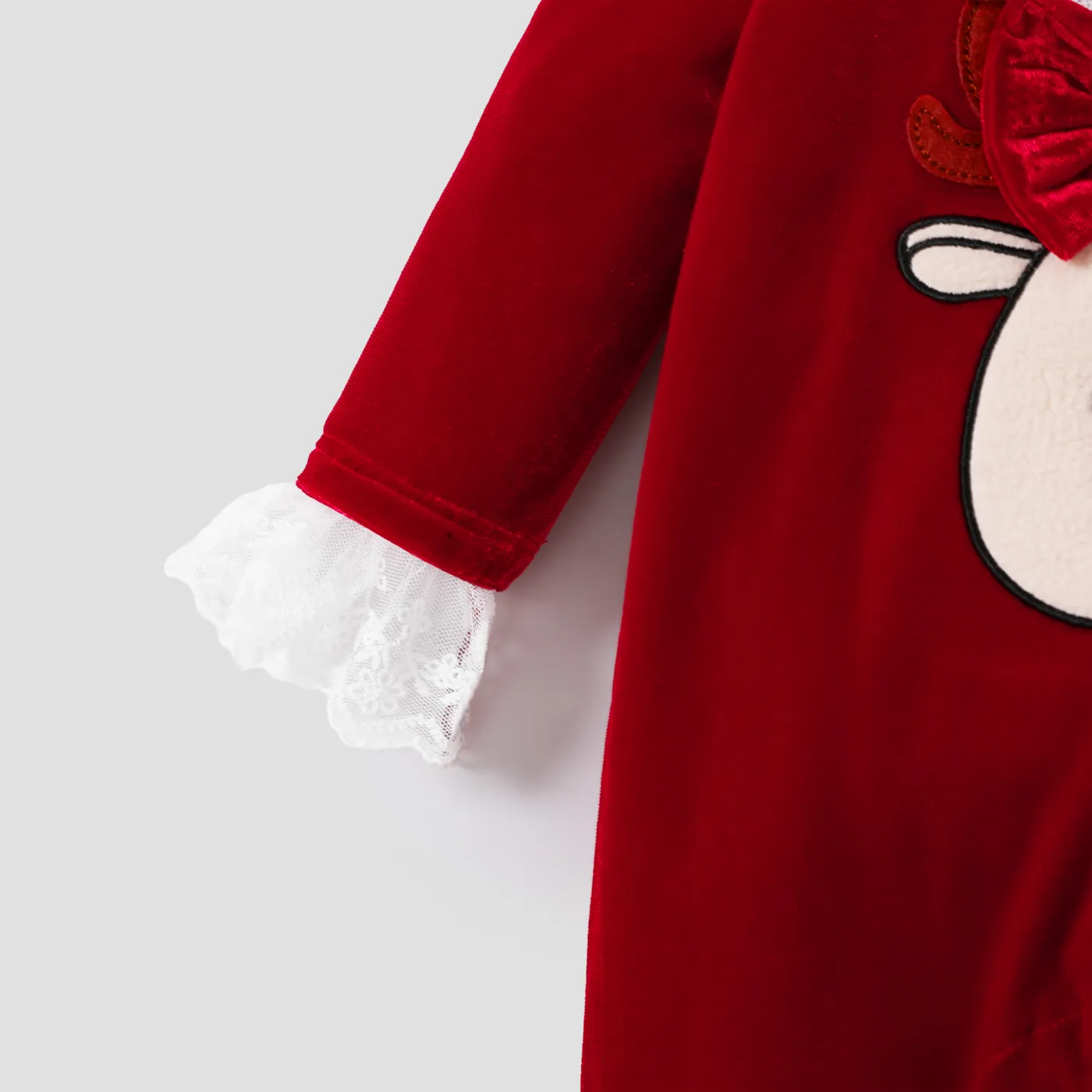 Baby Girl Sweet Long Sleeve Ruffle Jumpsuit  image 4