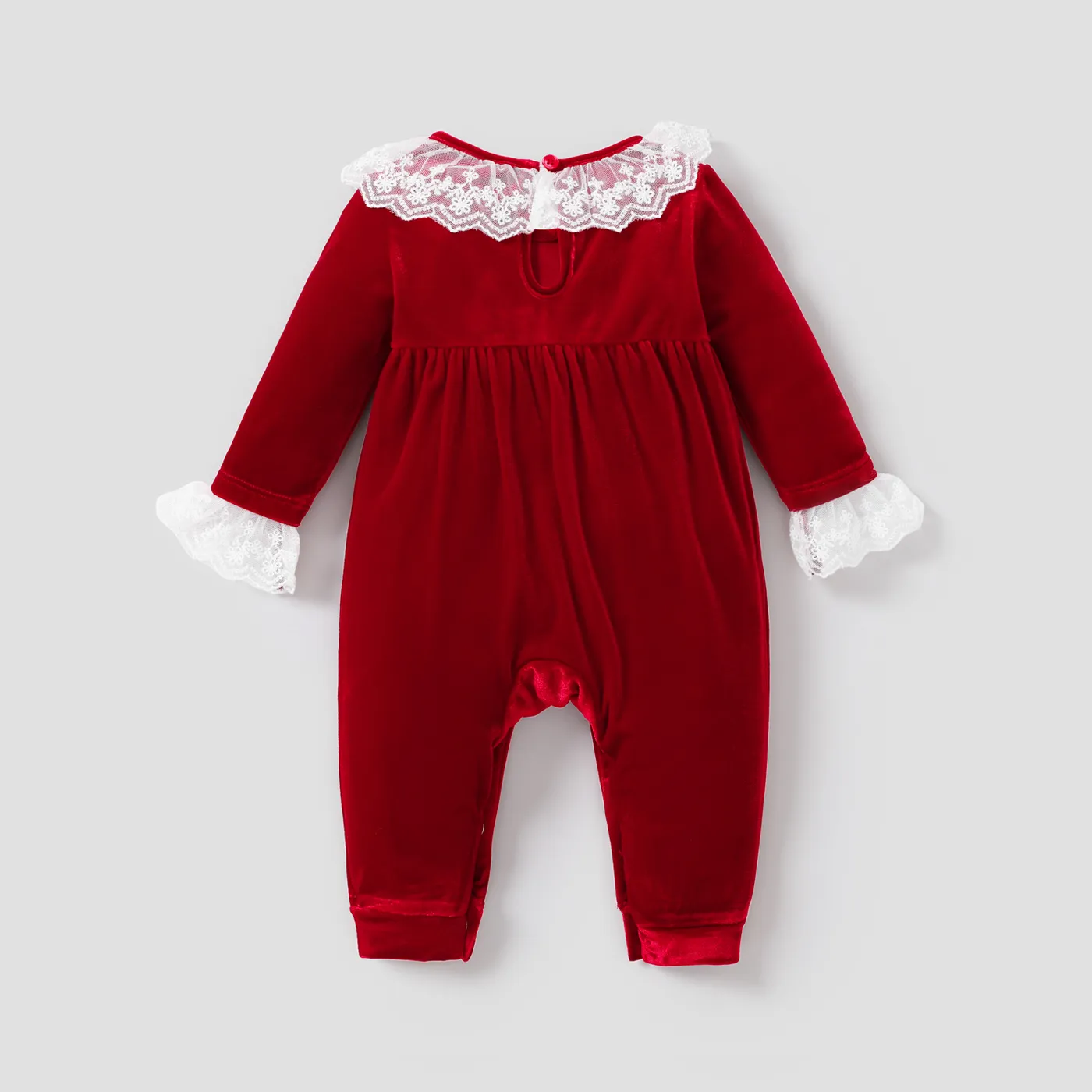 Baby Girl Sweet Long Sleeve Ruffle Jumpsuit  image 2