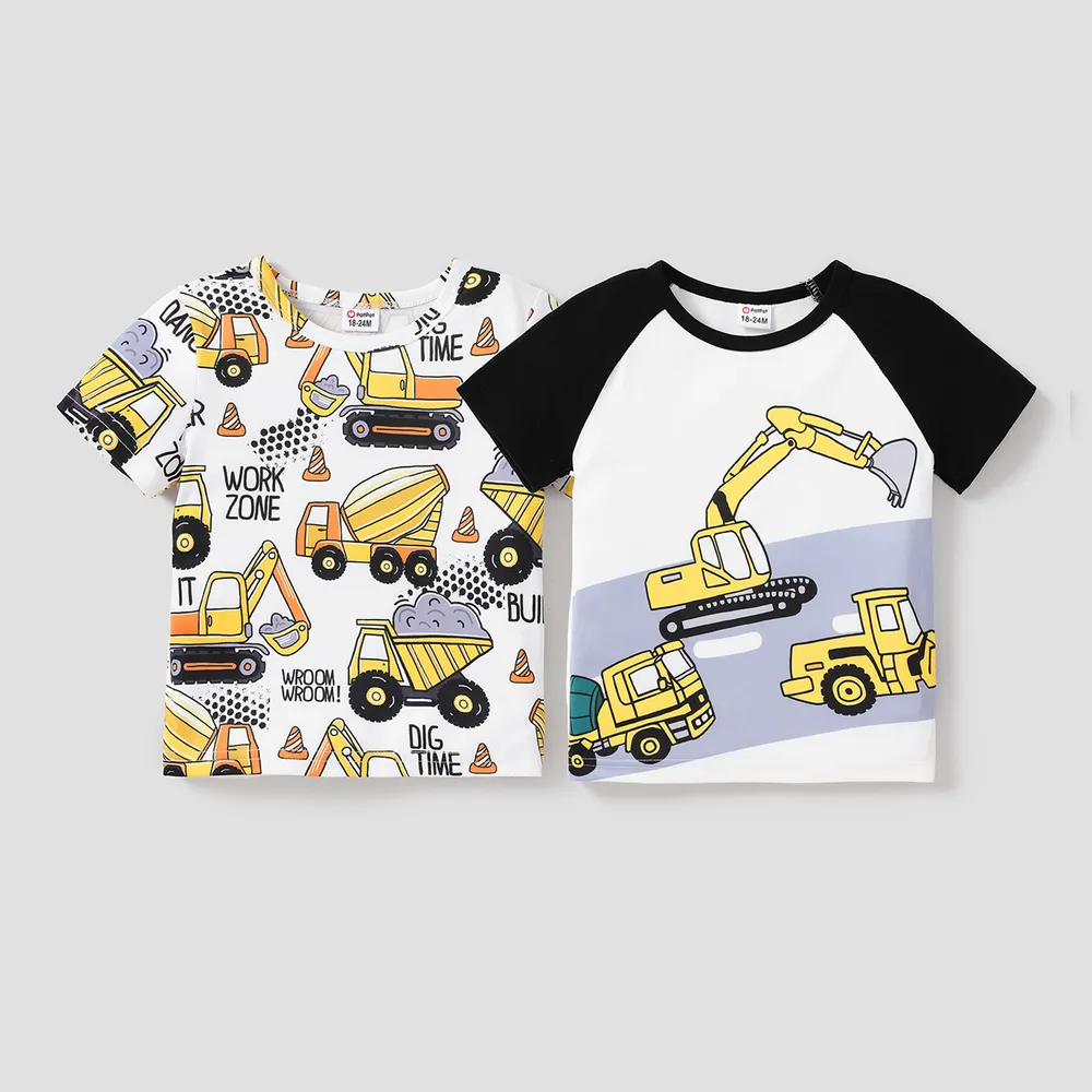 Niño pequeño Chico Costura de tela Infantil Manga corta Camiseta big image 2