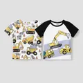 Criança Menino Costuras de tecido Infantil Manga curta T-shirts  image 2