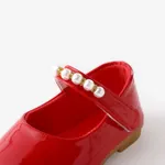 Toddler and Kid Girls Sweet Faux-pearl Velcro Leather Shoes  image 4